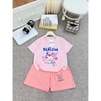 Set Áo Thun KUROMI Quần Short Thun, Đồ Bộ Mặc Nhà , Set Thun Họa Tiết Thời Trang 20-50kg