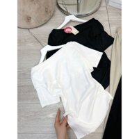 Sét áo thun lệch vai xẻ zúm eo mix chân váy dài về hafng