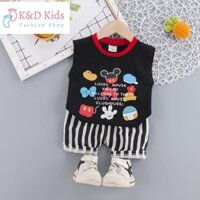 Sét Áo Thun Quần Jean Mickey Cá Tính Cho Bé Trai 8-12kg- K&D Kids