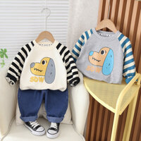 Set Áo Thun Tay Dài & Quần Dài Cho Bé Trai & Gái Sơ Sinh