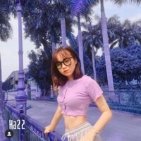 Set Áo thun tím croptop và quần bo chân xám