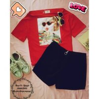 Set áo thun và quần ngắn (có tách set) [Ảnh thật]