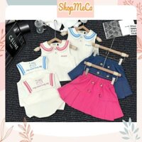 Set áo thuỷ thủ # CS257 kèm chân váy xếp ly # cho bé gái