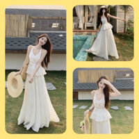 Set Áo Trắng Chân Váy Trắng Xoè