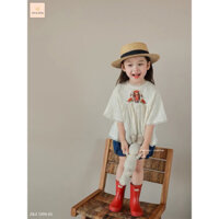 Set áo trắng linen quần bom MLS