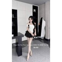SET ÁO TRỄ VAI ĐÍNH HOA KÈM CHÂN VÁY