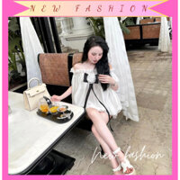 Set Áo Trễ Vai Phong Cách Hàn Quốc Kèm Quần Bo Bí