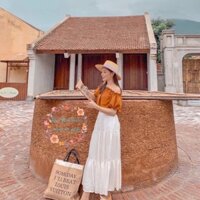 set áo trễ vai tay bồng