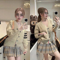 set áo  và chân váy burberry