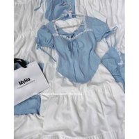 Set áo và chân váy dài tiểu thư