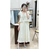 Set áo và chân váy (màu trắng tinh) đơn giản dành cho nàng thơ