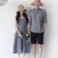 Set áo váy cặp mặc lễ cực đẹp