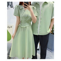 Set áo váy đôi nam nữ màu sắc tươi trẻ