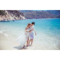 🌟Set Áo Váy Maxi Ren Trắng Nữ - Chụp Đồ Đôi Cưới Thanh Lý🌟