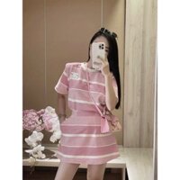 Sét áo váy sọc, thun sọc kèm theo ảnh chụp thật