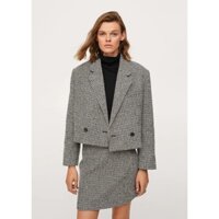 Set áo vest blazer Mango kèm váy auth
