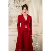 Sét Áo Vest Chân Váy Xòe Nữ MY WAY Dài Tay Kèm Đai Sang Trọng 3MVB0960T -  3MCXB261 - DO0