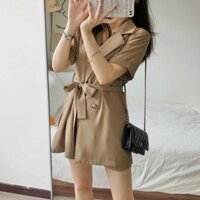 set áo vest kèm short 3 màu hình thật kèm dây cột eo