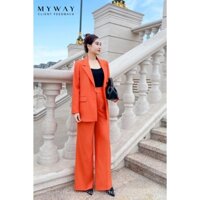 Set Áo Vest Quần Ống Rộng Công Sở Nữ MY WAY Sang Trọng Qúy Phái 5MVB0281 - 1MQ01242 - CA0