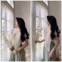 SET ÁO VOAN + CHÂN VÁY XẾP LY