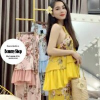 Set áo yếm hoa quần suông hot trend