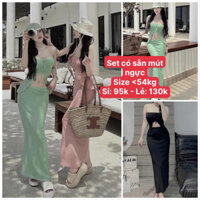 Set áp cúp ngực kèm váy dài