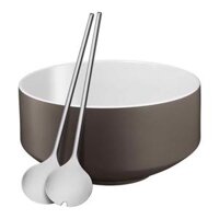 Set âu salad + 2 thìa trộn WMF Salatset Moto 3tlg. Lava grey