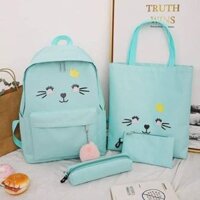 SET BALO 4 MÓN BALO+TÚI TOTE SIÊU JU GIÁ LẺ BẰNG SỈ CHỈ 159K,BALO ĐẸP,BALO GIÁ RẺ