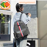 Set Balo Da Thời Trang Vảy Rồng 3 sọc xanh đỏ trắng Vừa A4 và laptop Siêu Hot