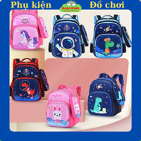 Set balo kèm hộp đựng bút cho bé cấp 1 in hình 3D, cặp sách tiểu học kèm bóp viết cho bé