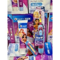 Set Bàn Chải Điện trẻ em Oral-B + Đầu thay Princess Disney & KĐR Crest kids 119gr _ NHẬP MỸ 🗽✈️ Set siêu kute 👶🏻