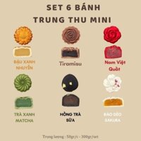Set bánh trung thu MOON CAKE handmade 300g/6 bánh(giao hỏa tốc 2h)