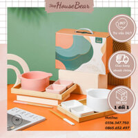 Set bát ăn cơm sứ cao cấp phong cách Nhật Bản