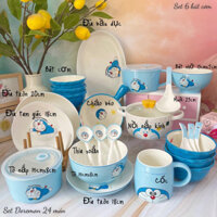Set bát đĩa doraemon,bộ đầy đủ dễ thương