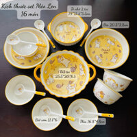Set bát mèo len mới về. chén đĩa ăn cơm gốm sứ