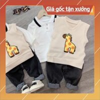 SET BÉ TRAI 3CT QCCC ÁO THUN + GILE LEN + QUẦN BÒ CAM KẾT HÀNG ĐẸP CHUẨN - ANHStore Hot Trend - ANHStore GIÁ RẺ