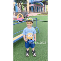 [SET BÉ TRAI] Bộ Minions tặng kèm mũ xám cho bé trai (8-18kg)