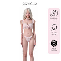 Set BIKINI Sabie thun ren bèo nhún phối nơ 24AT-14-M