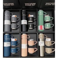 Set Bình Giữ Nhiệt + 2 Ly Cách Nhiệt Vacuum Flask 500ml Inox Cao Cấp