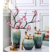 Set bình gốm sứ xương cao cấp phong cách indochine