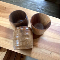 SET Bộ 3 cốc gỗ Tự Nhiên Liền Khối,3kiểu dáng