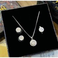 sét bộ 3 gồm nhẫn , vòng, khuyên tai