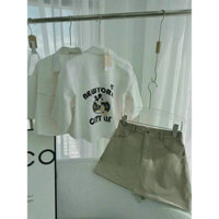 Sét Bộ 3 Món Đi Chơi Kaki Có Kèm Lót Thiết Kế Logo In Thời Trang Trẻ Trung