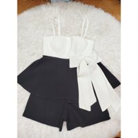 Sét bộ áo 2 dây bèo đen quần đùi đen