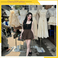 Set bộ áo 2 dây kèm quần dáng bí ngô hack dáng cho các nàng