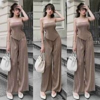 SÉT BỘ ÁO 2 DÂY MẢNH QUẦN ỐNG SUÔNG SIÊU XINH