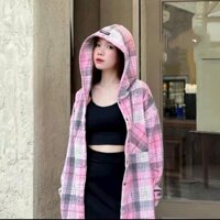 Set Bộ Áo 2 Dây Mix Chân Váy Chất Borip Tici Kèm Khoác Sơ Mi Caro Có Nón