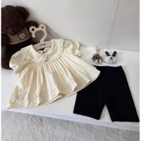 Set Bộ Áo Babydoll Cổ Sen Kèm Quần Legging cho bé gái xinh xắn 8-20kg-MIACLOTHINGKIDS