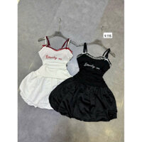 Set bộ áo bra carro áo 2 dây ngoài kèm quần đùi bí kate mềm ls