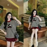 Set bộ áo chân váy thêu xù mickey